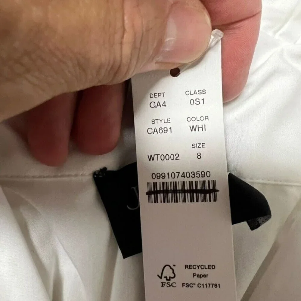 J. Crew White Maxi Dress Size 8 - Picture 8 of 9